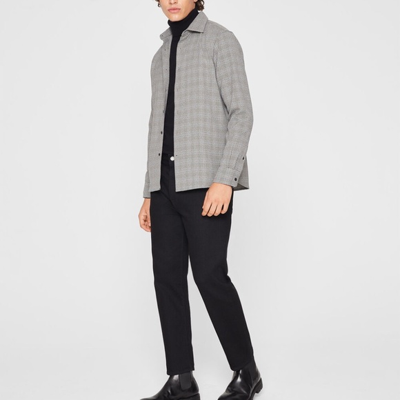 Plaid Refined Twill Shirt - New With Tags - NEVER WORN - Grey Multi - Picture 5 of 6